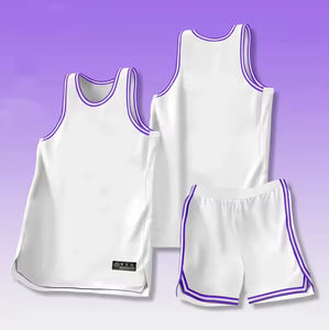 Uniformes con Logotipo Personalizado de Marca de Fábrica, Jersey de Baloncesto de Malla con Estampado en Blanco, Conjunto de Jersey de Baloncesto Americano Sublimado - Product Image 2