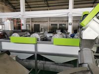 Usine de lavage de déchets plastiques HDPE, machine de lavage pour le recyclage des bouteilles en plastique, ligne de broyage et de séchage du plastique