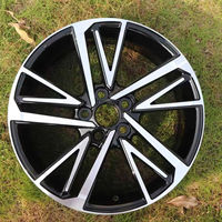Rines de Aleación de 18 Pulgadas 5x114.3, Acabado Negro Brillante con Cara Mecanizada, Rines Personalizados de 18x7 18x8 para Autos Toyota, Honda, Nissan Sedan