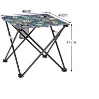 Table pliante de camping en plein air légère en métal et tissu Oxford, imperméable, résistante à l'usure, robuste et pliable