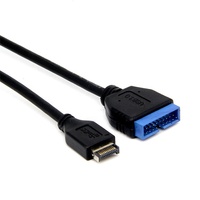 Venta de Fábrica: Cable Adaptador de Extensión USB3.1 Tipo-E Macho a USB3.0 IDC de 20 Pines Macho para Placa Base de Computadora, 30cm