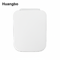 Couvre-siège de toilette professionnel en céramique de Chaozhou, forme carrée mince, en matériau PP, vente en gros