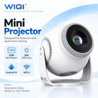 Mini projecteur Android 14 WiFi 6 pour la visionnage en chambre et en appartement, offre en gros pour les vendeurs en ligne et les importateurs