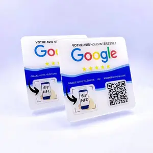 Google Review Tap Aangepast Qr Code Logo Google Review Nfc Stand Google Review Acryl Plaat Tap Nfc Display Stand