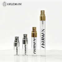 Flacons d'échantillons de parfum en verre borosilicate transparent de qualité supérieure, 5 ml, avec vaporisateur à fine brume, pour parfums de luxe