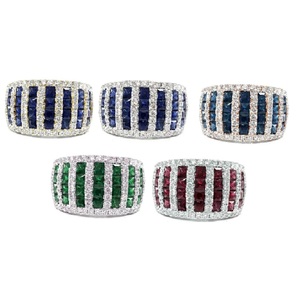 Conception de fabricants de bijoux de qualité supérieure 18k, or blanc massif, vrai diamant, pierres précieuses, bracelet saphir bleu pour femmes - Product Image 4