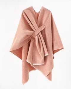 HH HOFNEN, venta al por mayor, moda, Color sólido, diseño de otoño e invierno, chal de Cachemira con sentido, capa monocromática, capa lisa - Product Image 4