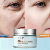 Crème raffermissante professionnelle au peptide de cuivre bleu pour une action anti-âge avancée et une réparation intensive de la peau, formule innovante GHK-Cu
