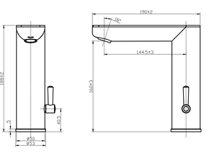 <span class=keywords><strong>Contemporary</strong></span> Chrome mạ chìm Mixer cảm ứng thông minh nóng lạnh vòi nước với hiển thị kỹ thuật số cảm biến cho phòng ngủ - Product Image 6