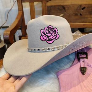 New DIY Accessories Iron on Multi-color Flower <b>Glitter</b> Rose Fabric Patches for Clothing Bag Hair Decoration - Product Image 3
