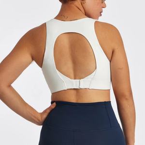 Soutien-gorge de sport transparent à fines bretelles, fermeture éclair frontale, personnalisable et abordable, idéal pour la natation et l'entraînement - Product Image 2