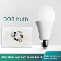 Ampoule LED en aluminium gainé de plastique ampoule e27 spirale à baïonnette b22 ampoule à économie d'énergie une bulle A60
