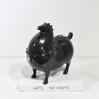 Prêt à expédier : Statue de cheval en laiton de luxe, sculpture de cheval ponce, cadeau d'affaires de succès, décoration moderne pour la maison et le bureau
