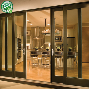 Puertas y ventanas australianas de doble acristalamiento, puertas apilables comerciales para exteriores, puertas corredizas panorámicas de aluminio para patio. - Product Image 6