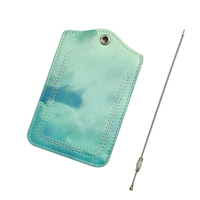 Étiquettes d'identification de nom de boucle en acier inoxydable personnalisables Étiquette de bagage en PU vierge avec fonctions de sublimation Logo personnalisé et motif de lettre