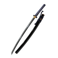 Couteau de samouraï Longquan T10 entièrement trempé, type épée, type poignard, type couteau de combat 'Ghost Slashing', artisanat, collection de meubles, décoration