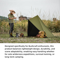 Tente extérieure en toile imperméable quatre saisons pour la randonnée et le camping Tente solo portable en coton Safari