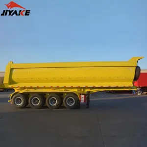 3 trục U hình dạng tipper Công suất đổ hộp 60 tấn đổ bán Trailer van loại 40 mét khối thép xe tải rơ moóc bán Trailer