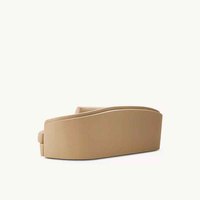 Canapé d'angle en bouclette crème moderne de luxe AH avec chaise longue gauche et accoudoirs larges pour salon, maison, hôtel et appartement
