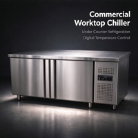 Table de préparation alimentaire pour cuisine commerciale, équipement de réfrigération ou congélateur, plan de travail réfrigéré commercial pour restaurant, hôtel, cuisine