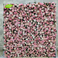 GNW — panneau de couleurs roses, toile de fond florale, mur pour décor de mariage