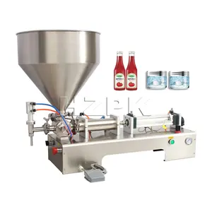 HZPK-máquina de llenado de jabón líquido para crema y champú, botella Manual Horizontal semiautomática, 1L