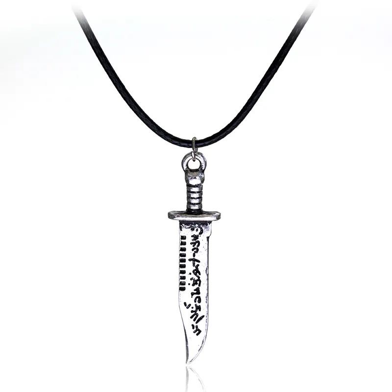 Supernatural RubyのDemon Killing Knife Pendant NecklaceためMen-Leather Chain