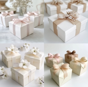 Colección de Regalos de Boda Personalizables de Lujo, Cajas de Regalo Ecológicas para Damas de Honor con Logotipos Impresos y Cinta de Papel - Product Image 5