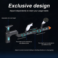 Version mise à jour Longueur réglable magnétique VR Gunstock Compatible avec Meta Quest 3s