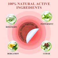 Patch énergétique naturel pour la concentration OEM/ODM avec des huiles essentielles de romarin et de menthe poivrée - Tissus non tissés