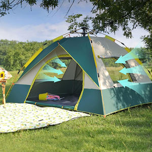 Tente de camping familiale étanche automatique Happy Travel Tente dôme coupe-vent portable pour la randonnée et le voyage Installation pop-up facile - Product Image 2
