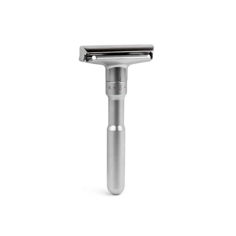 Safety Razor ajustável Double Edge aço inoxidável lâmina manual barbear Razor zinco liga material