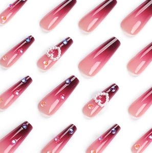 Nueva moda francesa 24 unids/set de <span class=keywords><strong>puntas</strong></span> de uñas postizas de <span class=keywords><strong>Ballet</strong></span> venta al por mayor <span class=keywords><strong>precio</strong></span> bajo Prensa en uñas - Product Image 2