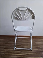 Chaise pliante OK-343 avec coussin, en plastique et métal, pour extérieur, jardin, événements, écoles, formations, assise en gros