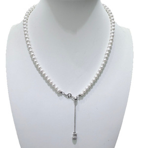 สร้อยคอมุกน้ำจืดแท้ 5-6 มม. สำหรับผู้หญิง แบรนด์ Zhuji หรูหรา พร้อมสายเงินแท้ S925 ประดับออโรร่า  แทบไร้ตำหนิ  พร้อมถุงนำโชค - Product Image 1