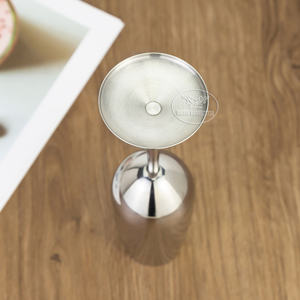 Flûtes à champagne en acier inoxydable incassable à long pied, couleur or rose, 260 ml, avec logo personnalisé, pour les fêtes, les bars et les restaurants - Product Image 5