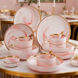 Nordic Creative Exquisite Ceramic Round Flat-bottomed Straight Plate Durable Portable <b>Dinnerware</b> <b>Set</b> - Product Image 2