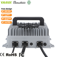 Chargeur de batterie au lithium étanche avec prise US 4S 12,8V LiFePO4 LFP 14,6V 12V 100A avec bornes à anneau M8