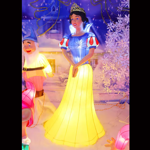 Decoraciones navideñas al aire libre Gran Blancanieves 7 Enanitos Escultura 3D Motivos Luces Elfos Linternas de dibujos animados Led impermeables - Product Image 5