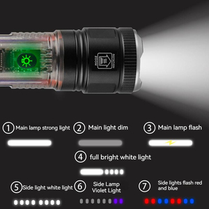 Làm việc ánh sáng đèn lồng USB có thể sạc lại <span class=keywords><strong>COB</strong></span> lặn dưới nước linternas Alta potencia LED taschenlampe Mini Đèn Pin - Product Image 6