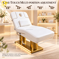 Table de massage électrique moderne pliable à 4 moteurs pour esthéticiennes, lit de beauté de luxe pour salon, spa facial et extensions de cils