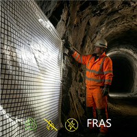 Tissu de protection souterrain FRAS pour l'exploitation minière 180cm*50M, haute résistance à la traction, ignifuge, antistatique, tissu tissé en grille pour l'exploitation minière