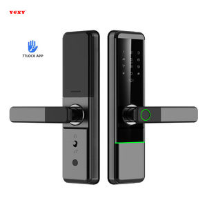 Yagu đa điểm kỹ thuật số vân tay ttlock tuya App thông minh khóa cửa với máy ảnh thông minh Ổ Khóa Cửa trước - Product Image 1