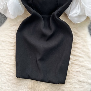 Women's <strong>Clothing</strong> Ruffles Sexy Off Shoulder Dresses <strong>Black</strong> Color Tube Top Evening Dress Ladies