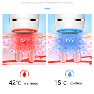 Masajeador facial caliente y frío-Herramienta de belleza de vibración de enfriamiento y calentamiento-Equipo de masaje para el cuidado de la piel del spa - Product Image 3