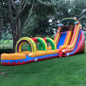 <span class=keywords><strong>Luau</strong></span>-tobogán de agua tropical inflable para exteriores, tobogán de agua comercial de pvc de 22 pies y 0,55mm - Product Image 5