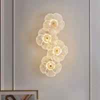 Lampe murale moderne rétro or et noir, verre transparent à rayures verticales, lumière de luxe pour salon, chevet, couloir, hôtel, intérieur