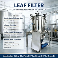 Machine de filtration verticale à pression avancée ZSZY anti-corrosion avec contrôle PLC pour la filtration de l'huile de palme/cacahuète, garantie 1 an