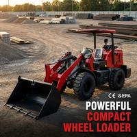 Promotion : Mini-chargeuse sur pneus 2 tonnes 4x4 articulée compacte avec cabine ouverte, moteur diesel 4 cylindres – Meilleur prix