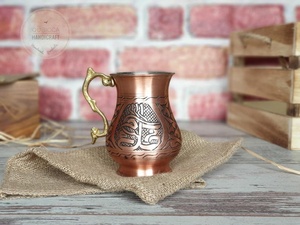 แก้วทองแดง แก้วดื่มบาร์ มัสโก้ แก้วทองแดง ลาว คุณภาพสูง แฮนด์เมด แฟนซี ถ้วยเสิร์ฟโลหะ - Product Image 2